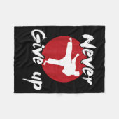 Geef Karate Nooit Op Fleece Deken (Voorkant (Horizontaal))