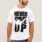 Geef karate nooit op t-shirt (Voorkant)
