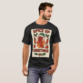 Geef Kerstmis een Pittige Draai – Heet Pepers Fees T-shirt (Voorkant volledig)