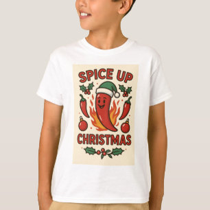 Geef Kerstmis een Pittige Draai – Heet Pepers Fees T-shirt