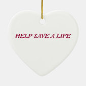 Geef kerstversiering met de bloedmuggen keramisch ornament (Achterkant)