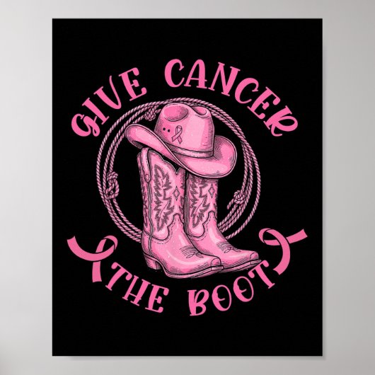 Geef Kreeft De Boot Roze Borstkanker Western Co Poster (Voorkant)