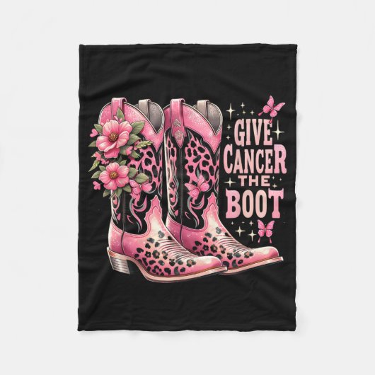 Geef Kreeft De Boot Westers Cowgirl Boots Breast Fleece Deken (Voorkant)