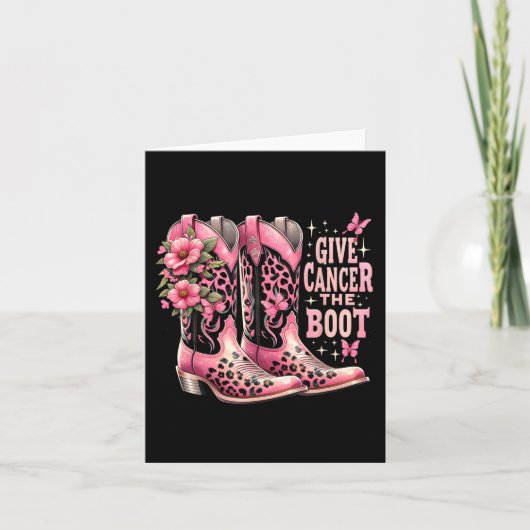 Geef Kreeft De Boot Westers Cowgirl Boots Breast Kaart (Voorkant)