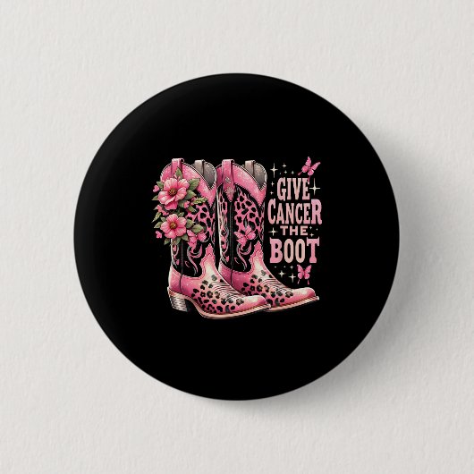 Geef Kreeft De Boot Westers Cowgirl Boots Breast Ronde Button 5,7 Cm (Voorkant)
