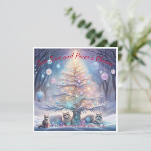 Geef liefde en vrede een kans. Global Harmony-Kaar Kaart (Staand voorkant)