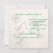 Geef liefde en vrede een kans. Global Harmony-Kaar Kaart (Achterkant)