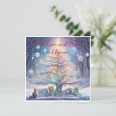 Geef liefde en vrede een kans. Mondiale harmonie Kaart (Staand voorkant)