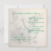 Geef liefde en vrede een kans. Mondiale harmonie Kaart (Achterkant)