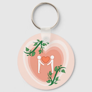 Geef liefde Hart Sleutelhanger