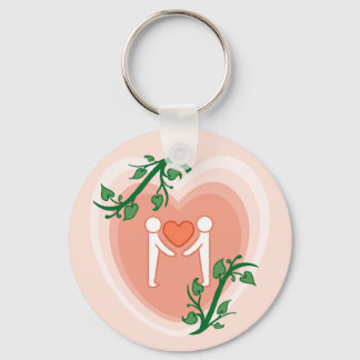 Geef liefde Hart Sleutelhanger