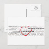 Geef Love Inspirerend postkaart (Voorkant / Achterkant)