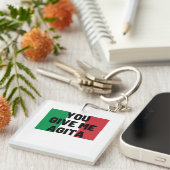 Geef me Agita Sleutelhanger (Voorkant Rechts)