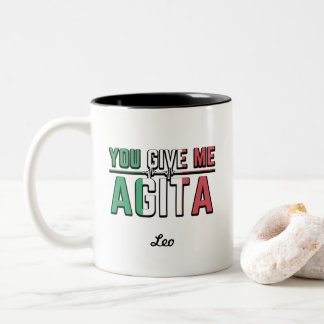 Geef me Agita|Stunad en Agita Humor Gifts Tweekleurige Koffiemok