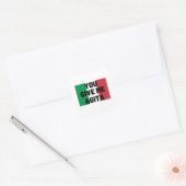 Geef me Agita Vierkante Sticker (Envelop)