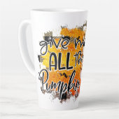 Geef me al het pompoenkruid | THANKSGIVING Latte Mok (Linkerhoek)