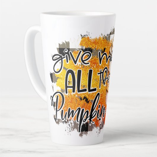 Geef me al het pompoenkruid | THANKSGIVING Latte Mok (Linkerhoek)