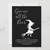 Geef me alle Boos Black & White Halloween Party Kaart (Voorkant)