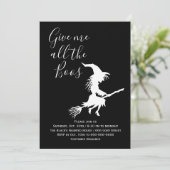 Geef me alle Boos Black & White Halloween Party Kaart (Staand voorkant)