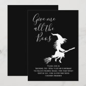 Geef me alle Boos Black & White Halloween Party Kaart (Voorkant / Achterkant)