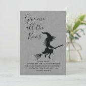 Geef me alle Boos Linen Halloween Party Kaart (Staand voorkant)