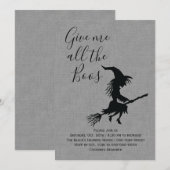 Geef me alle Boos Linen Halloween Party Kaart (Voorkant / Achterkant)