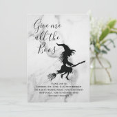 Geef me alle Boos Marble Halloween Party Kaart (Staand voorkant)