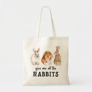 Geef me alle konijnen tote bag