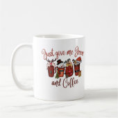 Geef me alleen Jezus en koffie kerst kerst. Koffiemok (Links)