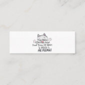 Geef me alsjeblieft antwoord - Kies achtergrondkle Mini Visitekaartje (Voorkant)