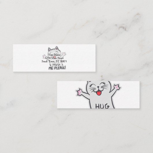 Geef me alsjeblieft antwoord - Kies achtergrondkle Mini Visitekaartje (Voorkant / Achterkant)