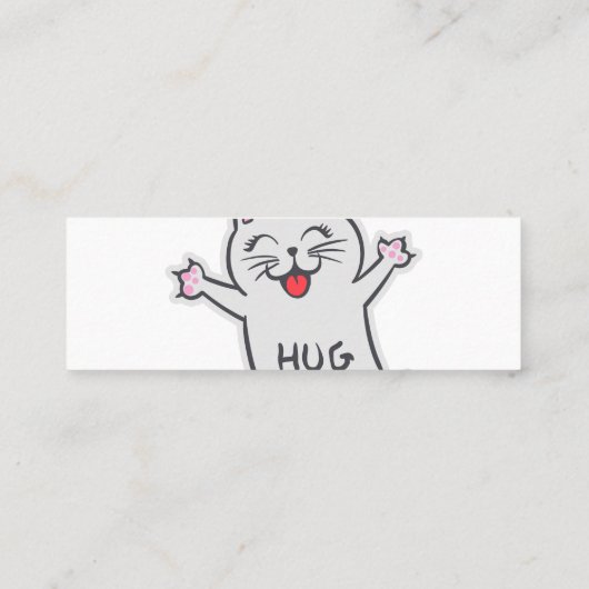 Geef me alsjeblieft antwoord - Kies achtergrondkle Mini Visitekaartje (Achterkant)