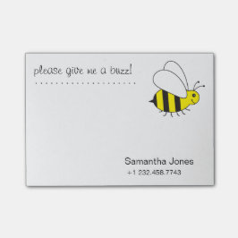 Geef me alsjeblieft een Buzz. Cute Bumble Bee Post-it® Notes