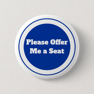 Geef me alsjeblieft een stoel knop ronde button 5,7 cm