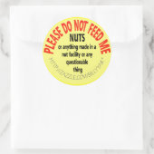 Geef me alsjeblieft geen gekken Sticker (Tas)