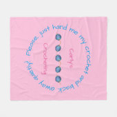 Geef me alsjeblieft mijn haakje... gepersonaliseer fleece deken (Voorkant (Horizontaal))