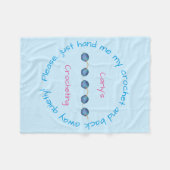 Geef me alsjeblieft mijn haakje... gepersonaliseer fleece deken (Voorkant (Horizontaal))