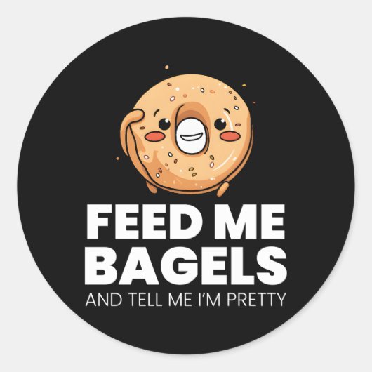 Geef me bagels en zeg dat ik ben ronde sticker (Voorkant)