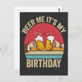 Geef me bier het is mijn verjaardag Grappige zonso Briefkaart (Voorkant / Achterkant)