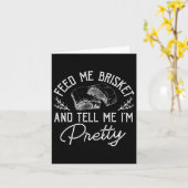 Geef me Brisket en vertel me dat ik ben Rbeque BB Kaart (Gele Bloem)
