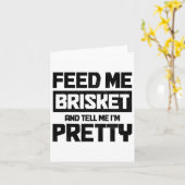 Geef me Brisket en vertel me dat ik  ben Texas BBQ Kaart (Gele Bloem)