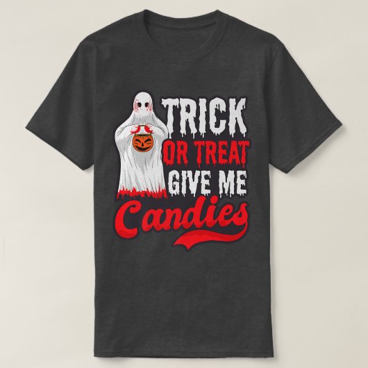 Geef me Candys Design Halloween Ghost323 T-shirt (Design voorkant)