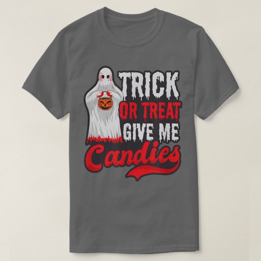 Geef me Candys Design Halloween Ghost T-shirt (Design voorkant)