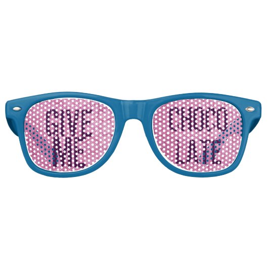 GEEF ME CHOCOLADE RETRO ZONNEBRIL (Voorkant)