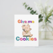 Geef me Cookies T-shirts en cadeaus Briefkaart (Staand voorkant)