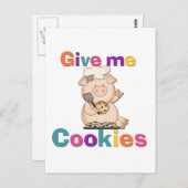 Geef me Cookies T-shirts en cadeaus Briefkaart (Voorkant / Achterkant)