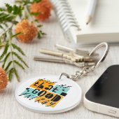 Geef me dat GOOD ENERGY Oranje positief is Sleutelhanger (Voorkant Rechts)