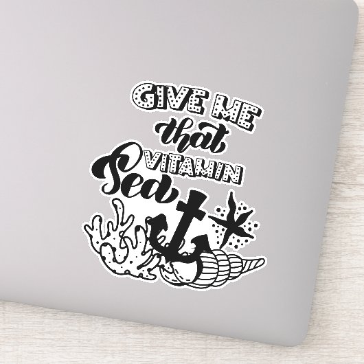 Geef Me Dat Vitamine Zee Anker Oceaan Leven Sticker (Detail)