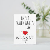 Geef me de D vanavond Funny Naughty happy Vday Kaart (Staand voorkant)