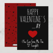 Geef me de D vanavond Funny Naughty Vday Kaart (Voorkant / Achterkant)